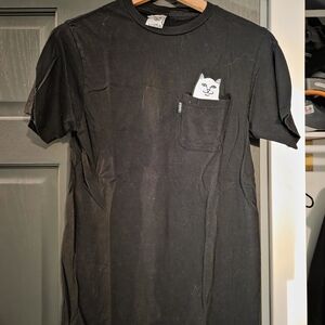 Ripndip Black T-Shirt with Logo Tag